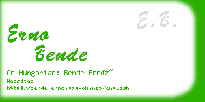 erno bende business card